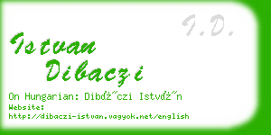 istvan dibaczi business card